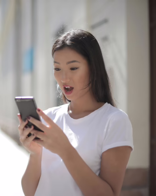 young woman chatting